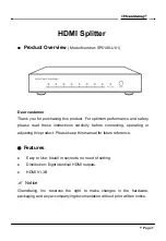 Preview for 3 page of Grandbeing Vision HD SP0108-U01 Operating Instructions Manual