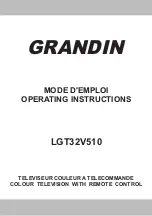 Preview for 1 page of Grandin LGT32V510 Operating Instructions Manual