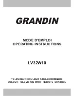 Grandin LV32W10 Operating Instructions Manual preview