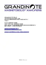 Preview for 9 page of Grandinote MAGNETOSOLID CELIO User Manual