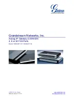 Preview for 1 page of Grandstream Networks 7898908277180 User Manual