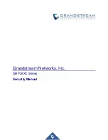 Предварительный просмотр 1 страницы Grandstream Networks GRP26 Series Security Manual