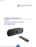 Grandstream Networks GVC3210 RMT Administration Manual preview