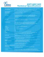 Preview for 2 page of Grandstream Networks GXP-1400 Technical Specifications