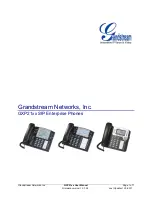 Preview for 1 page of Grandstream Networks GXP21 Series User Manual