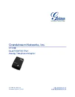 Preview for 1 page of Grandstream Networks HT-488 User Manual