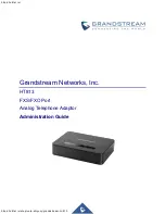 Preview for 1 page of Grandstream Networks HT813 Administration Manual