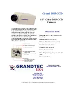 GrandTec CCD-2000 Specifications preview