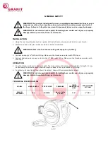 Preview for 2 page of Granit 61099000 Operating Instructions