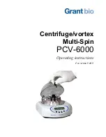 Grant-bio PCV-6000 Operating Instructions Manual предпросмотр