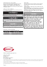 Предварительный просмотр 2 страницы Grant EFCON5090MOD User Instructions