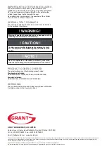 Preview for 2 page of Grant MonoWave Series Installation, Servicing And User Instructions Manual