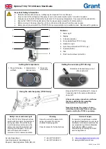 Grant Optima T100 Quick Start Manual предпросмотр