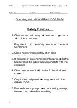 Granudos 10-S4 Operating Instructions Manual предпросмотр