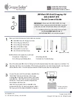 Grape Solar GS-200-KIT-BT Quick Connect Manual предпросмотр