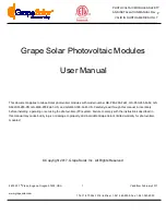 Grape Solar GS-M60-285-Fab1-US User Manual preview