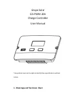 Preview for 1 page of Grape Solar GS-PWM-20A User Manual