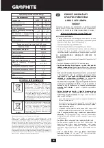 Preview for 22 page of Graphite 58G007 Translation Of The Original Instructions