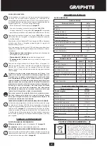 Preview for 61 page of Graphite 58G007 Translation Of The Original Instructions