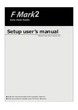 Preview for 1 page of GRAPHTEC F-Mark 2 Setup & User'S Manual