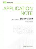 Preview for 1 page of GRASS VALLEY 3D PRODUCTION Application Note