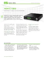 GRASS VALLEY ADVC1000 Datasheet preview