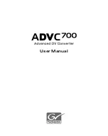 Preview for 1 page of GRASS VALLEY ADVC700 - User Manual