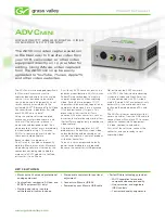 Предварительный просмотр 1 страницы GRASS VALLEY ADVCMINI - Datasheet