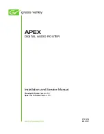 Preview for 1 page of GRASS VALLEY APEX - Installation And Service Manual