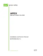 Preview for 3 page of GRASS VALLEY APEX - Installation And Service Manual