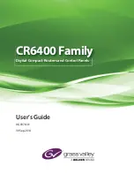 Preview for 1 page of GRASS VALLEY CR6400 Family User Manual