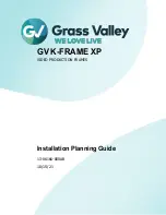 GRASS VALLEY GV K-FRAME XP Installation Planning Manual preview