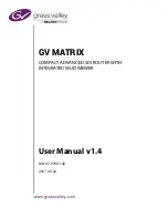 GRASS VALLEY GV MATRIX User Manual preview