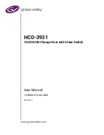 Предварительный просмотр 1 страницы GRASS VALLEY HCO-3931 User Manual