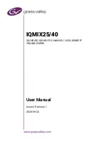 Preview for 1 page of GRASS VALLEY IQMIX25 Series User Manual