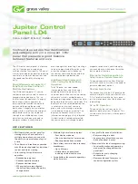 GRASS VALLEY JUPITER CONTROL PANEL LD4 - Datasheet preview