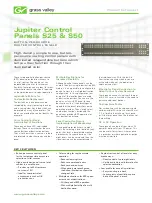 Preview for 1 page of GRASS VALLEY JUPITER CONTROL PANEL S25 - Datasheet