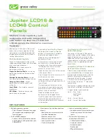 Preview for 1 page of GRASS VALLEY JUPITER LCD16 - Datasheet