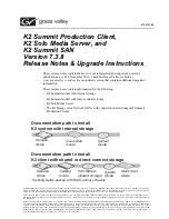 Preview for 1 page of GRASS VALLEY K2 SOLO - Quick Start Manual