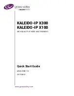 GRASS VALLEY KALEIDO-IP X100 Quick Start Manual preview