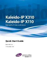 GRASS VALLEY Kaleido-IP X110 Quick Start Manual preview