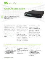 GRASS VALLEY MEDIAEDGE-LEB4 Datasheet preview