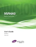 GRASS VALLEY NV9640 User Manual preview