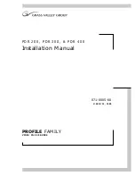 GRASS VALLEY PDR 400 Installation Manual preview