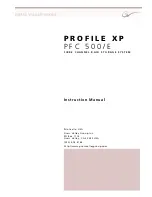 Preview for 1 page of GRASS VALLEY PROFILE XP PFC 500/E Instruction Manual