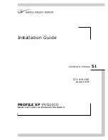 Preview for 1 page of GRASS VALLEY Profile XP PVS1100 Installation Manual