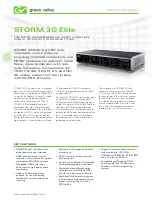 GRASS VALLEY STORM 3G ELITE - Datasheet preview