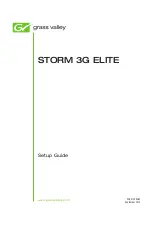 Preview for 1 page of GRASS VALLEY STORM 3G - SETUP GUIDE 09-2010 Setup Manual