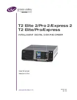 GRASS VALLEY T2 Elite User Manual preview