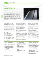 GRASS VALLEY TRINIX NXT - Datasheet preview